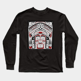 Pacific Northwest Native American Box Panel, drawn from artifact Long Sleeve T-Shirt